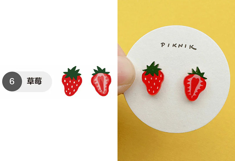 水果禮盒系列 耳環耳夾別針(多款可選)